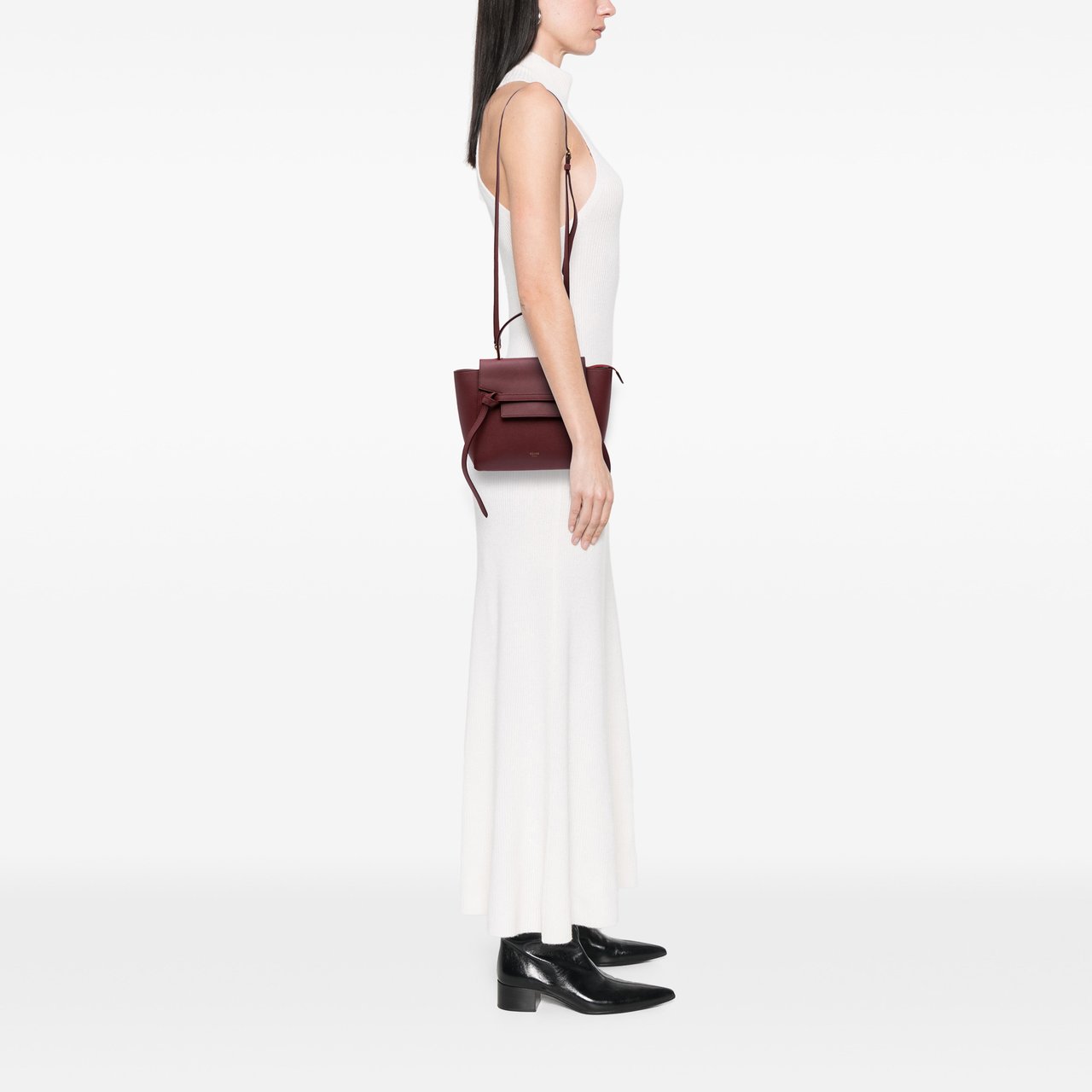 Celine Nano Grained Calfskin Belt Bag Rood