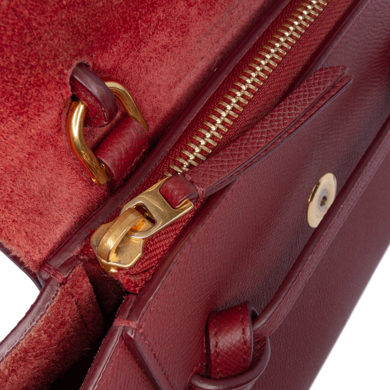 Celine Nano Grained Calfskin Belt Bag Rood