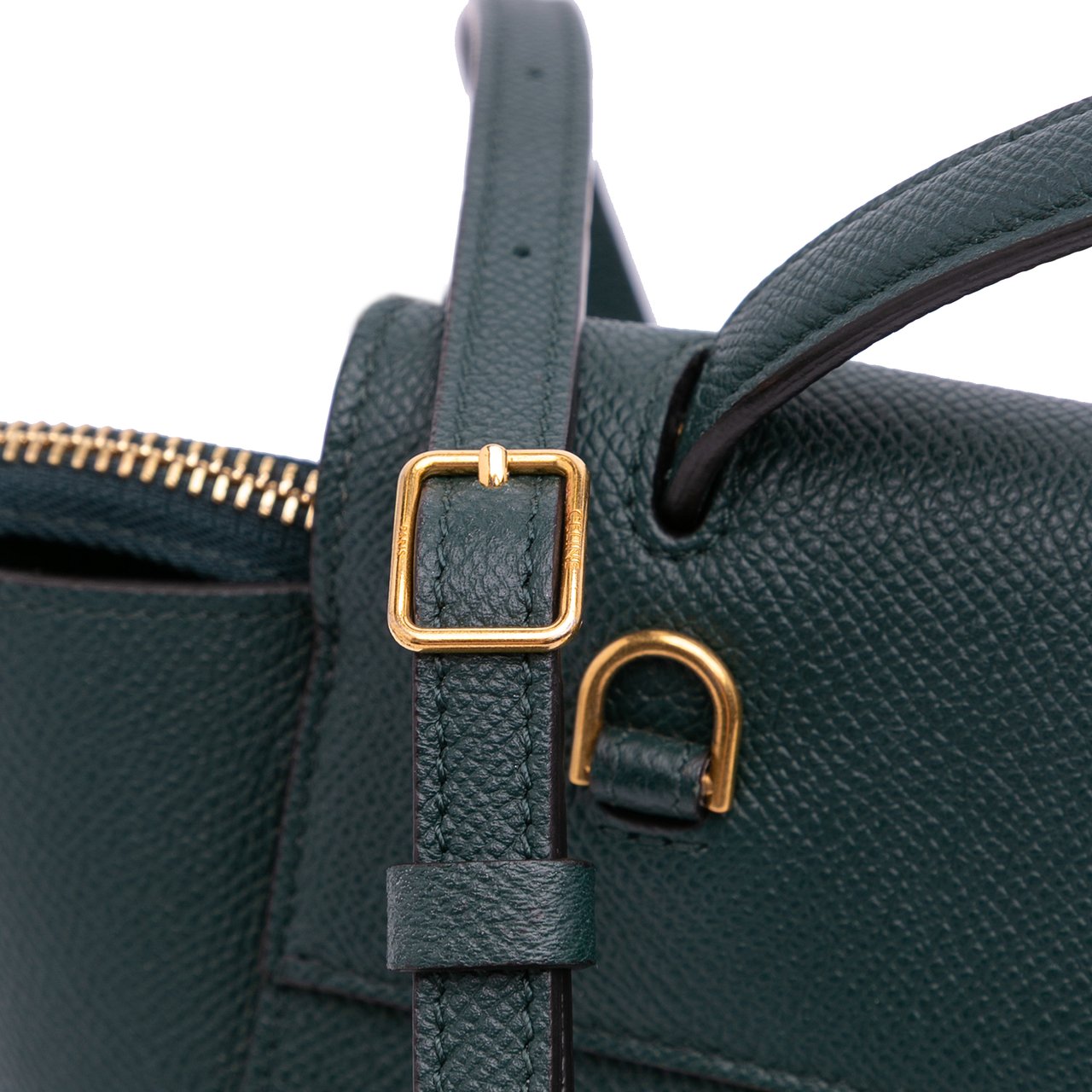 Celine Nano Grained Calfskin Belt Bag Groen
