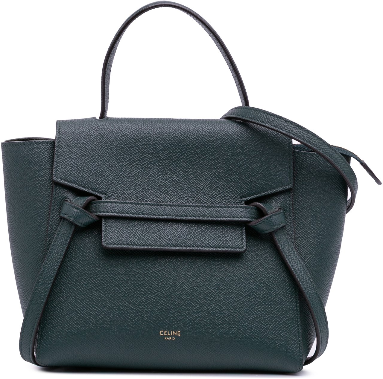 Celine Nano Grained Calfskin Belt Bag Groen