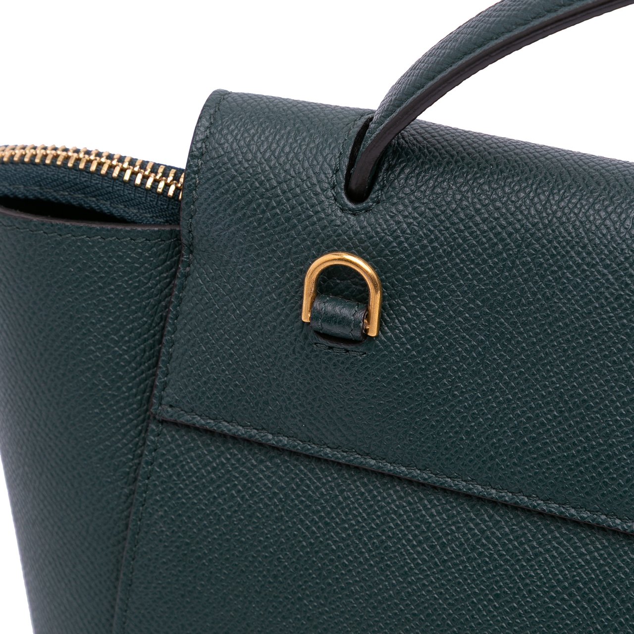 Celine Nano Grained Calfskin Belt Bag Groen