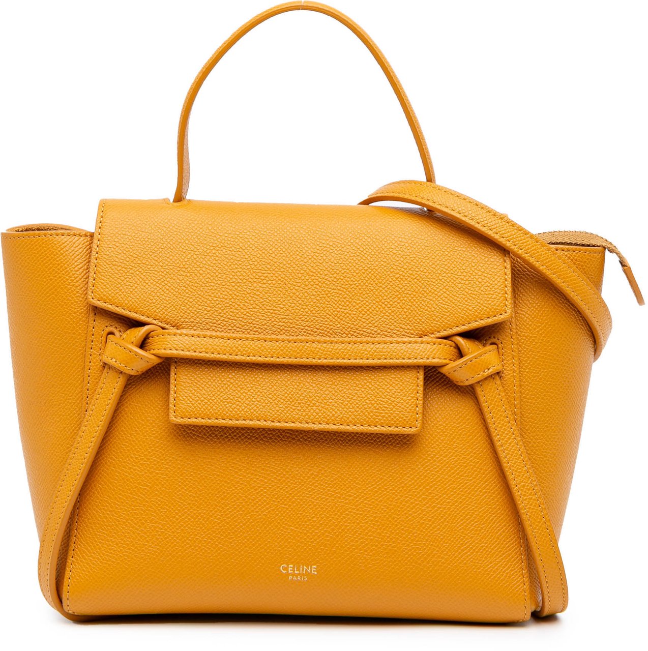 Celine Nano Grained Calfskin Belt Bag Geel
