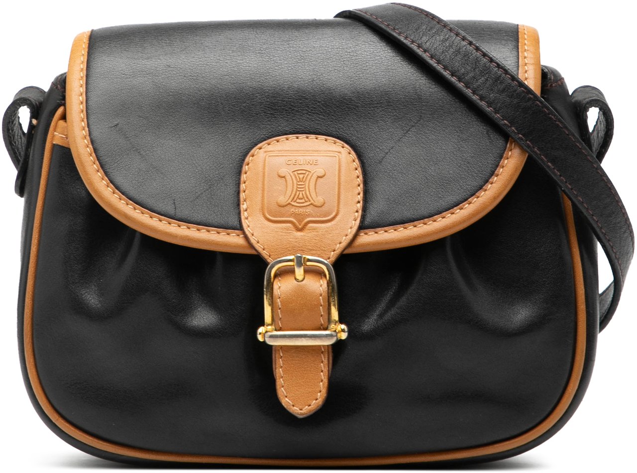 Celine Leather Crossbody Zwart