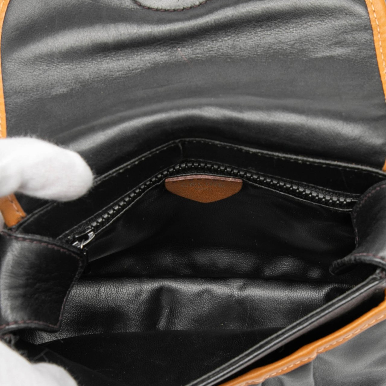 Celine Leather Crossbody Zwart