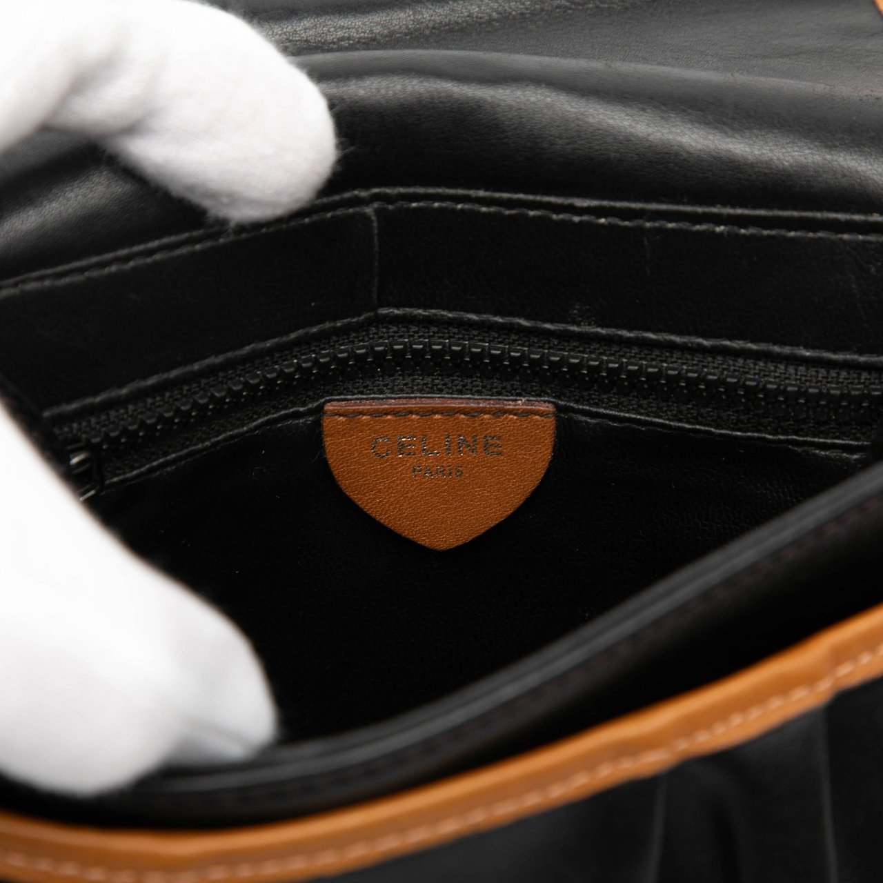 Celine Leather Crossbody Zwart