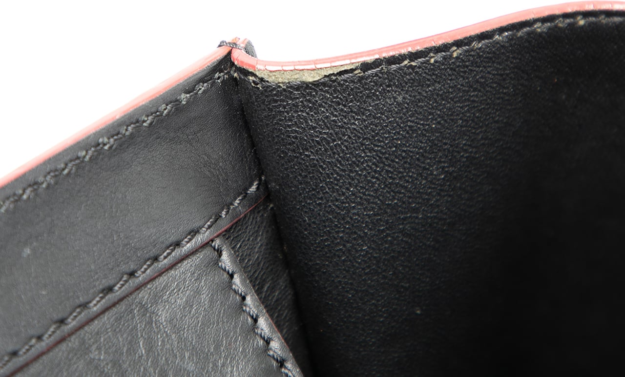 Celine Mini Bicolor Smooth Calfskin Luggage Tote Zwart