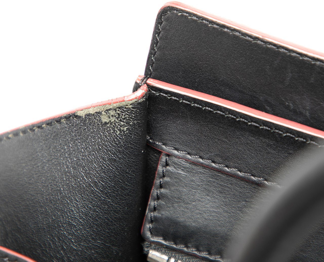 Celine Mini Bicolor Smooth Calfskin Luggage Tote Zwart