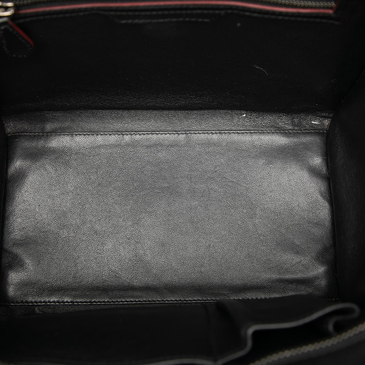 Celine Mini Bicolor Smooth Calfskin Luggage Tote Zwart