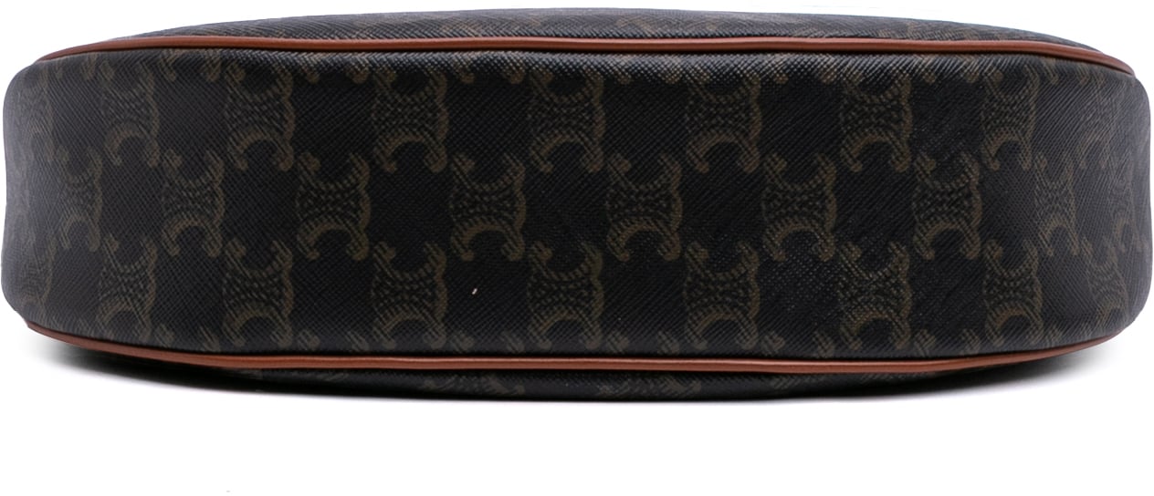 Celine Triomphe Coated Canvas Ava Shoulder Bag Bruin