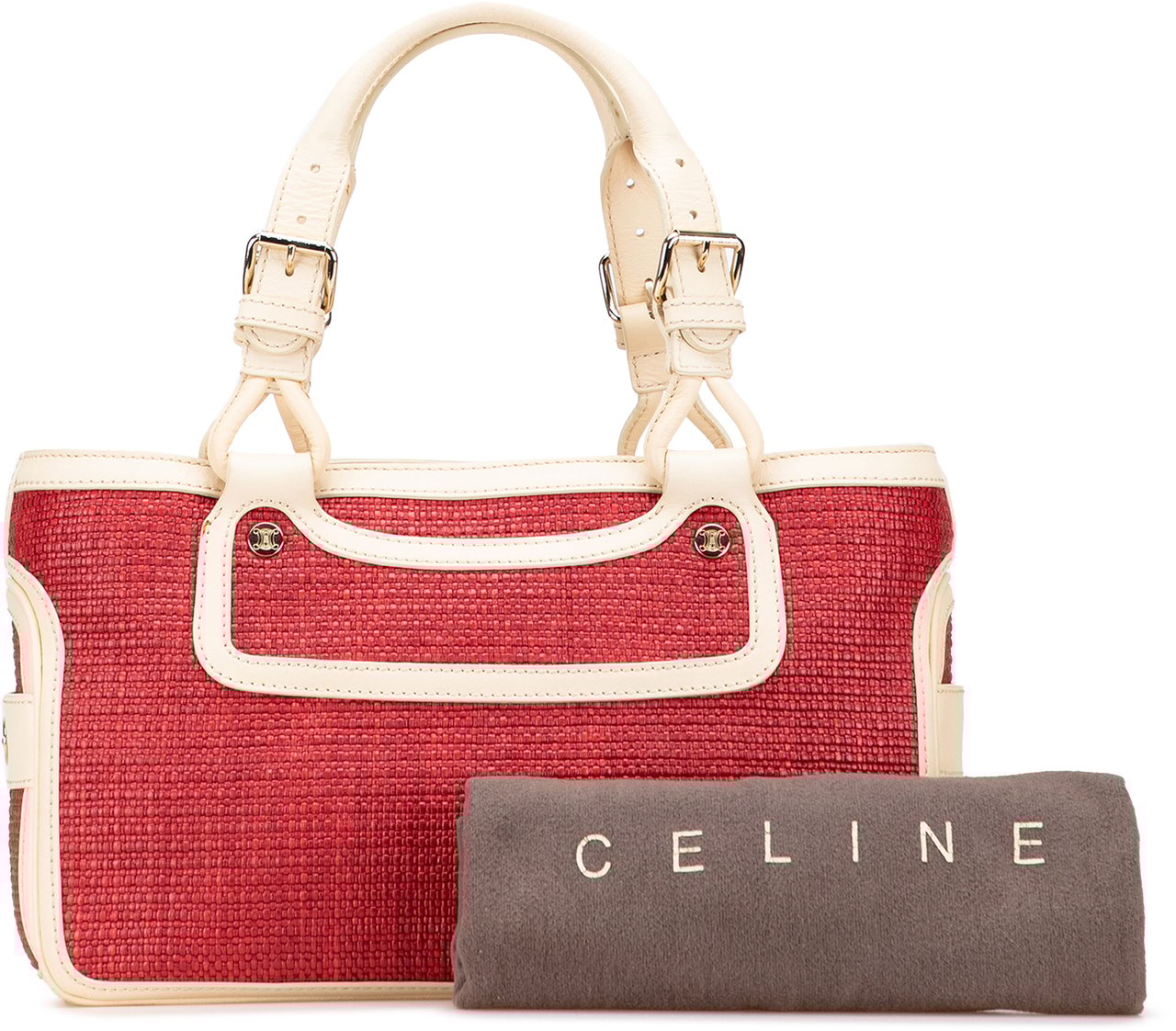 Celine Raffia Boogie Handbag Rood