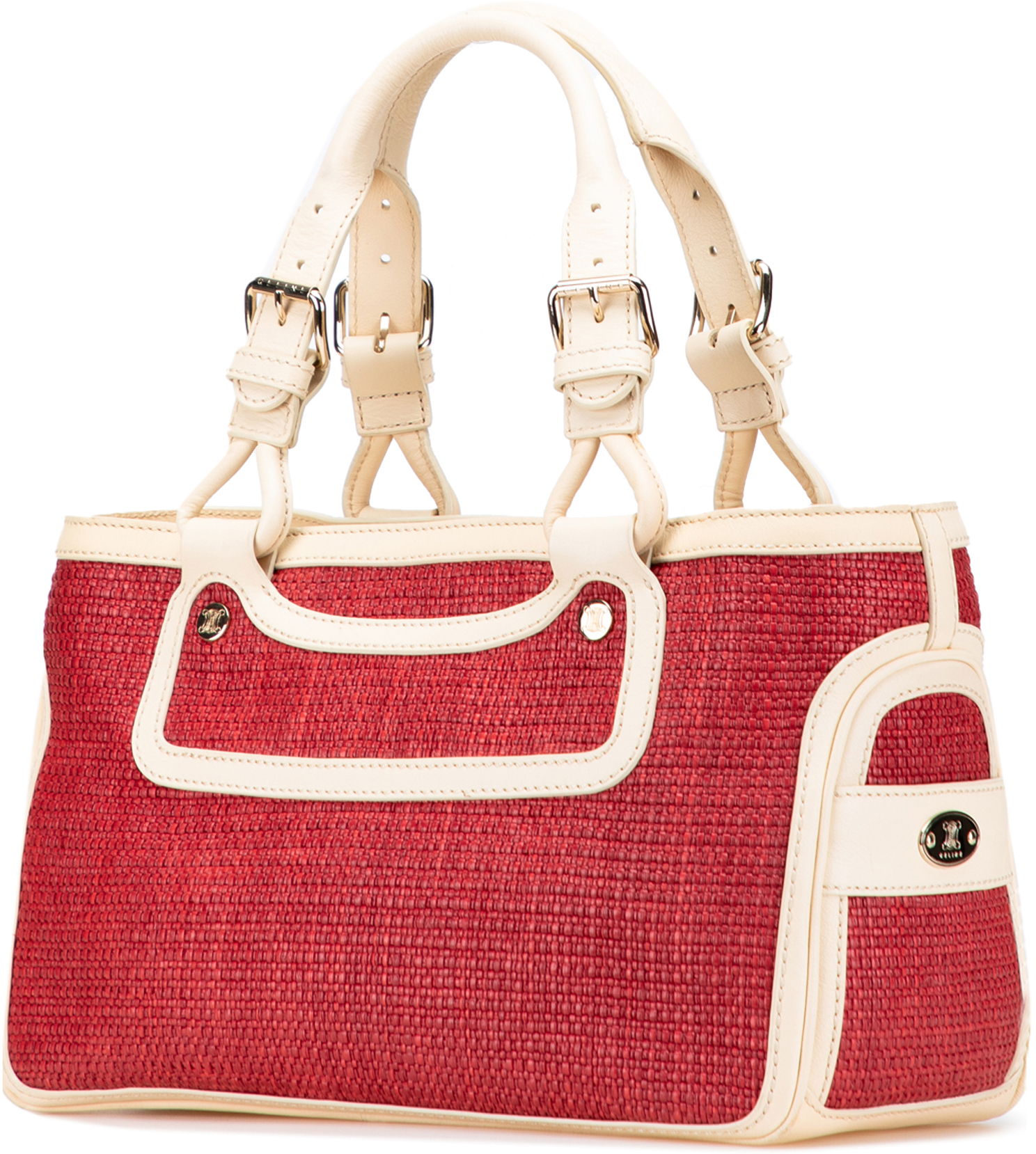 Celine Raffia Boogie Handbag Rood