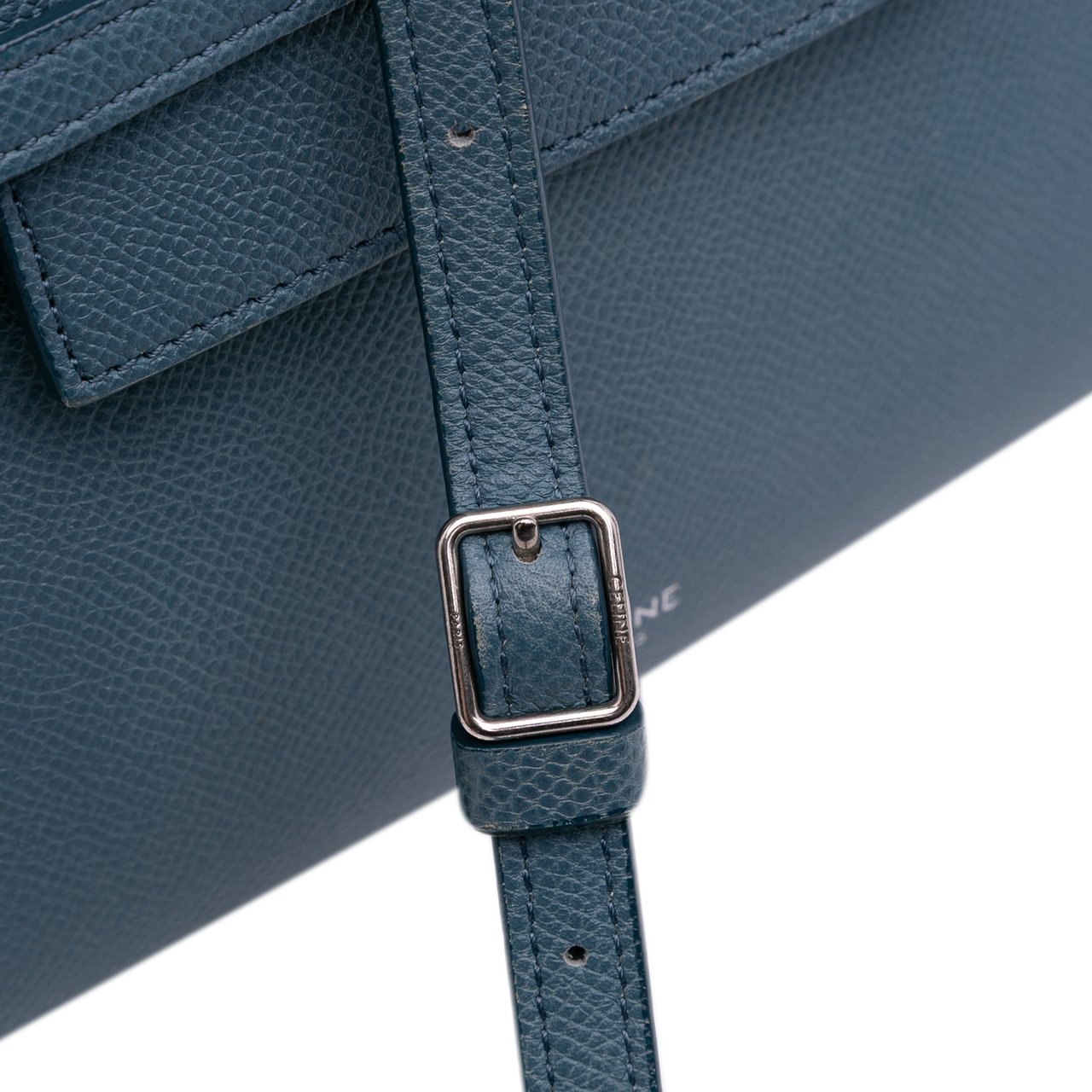 Celine Nano Leather Belt Satchel Blauw