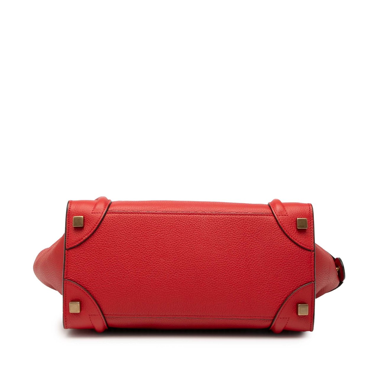 Celine Micro Calfskin Luggage Tote Rood