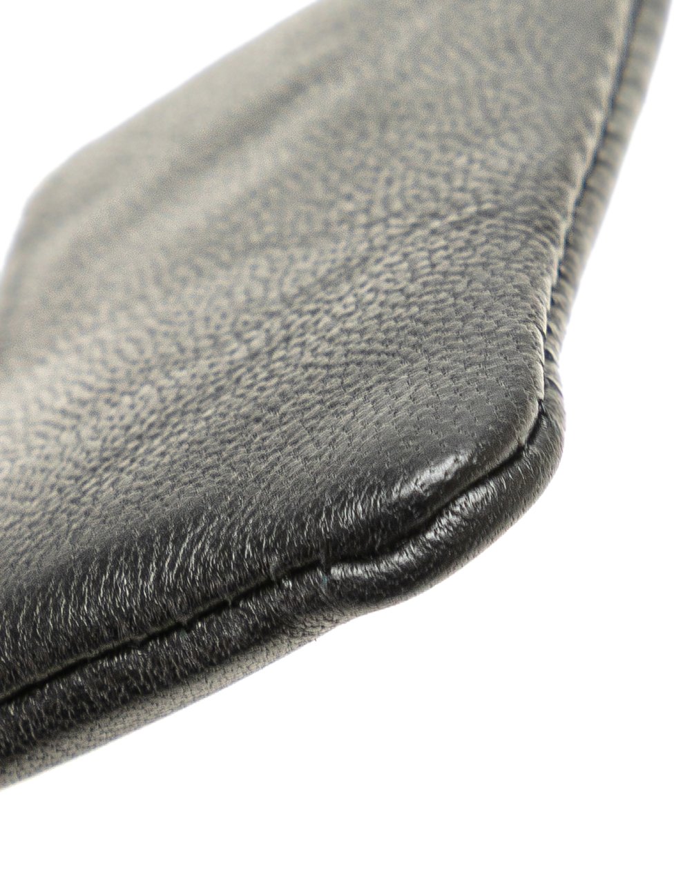 Celine Bicolor Leather Key Ring Coin Pouch Zilver