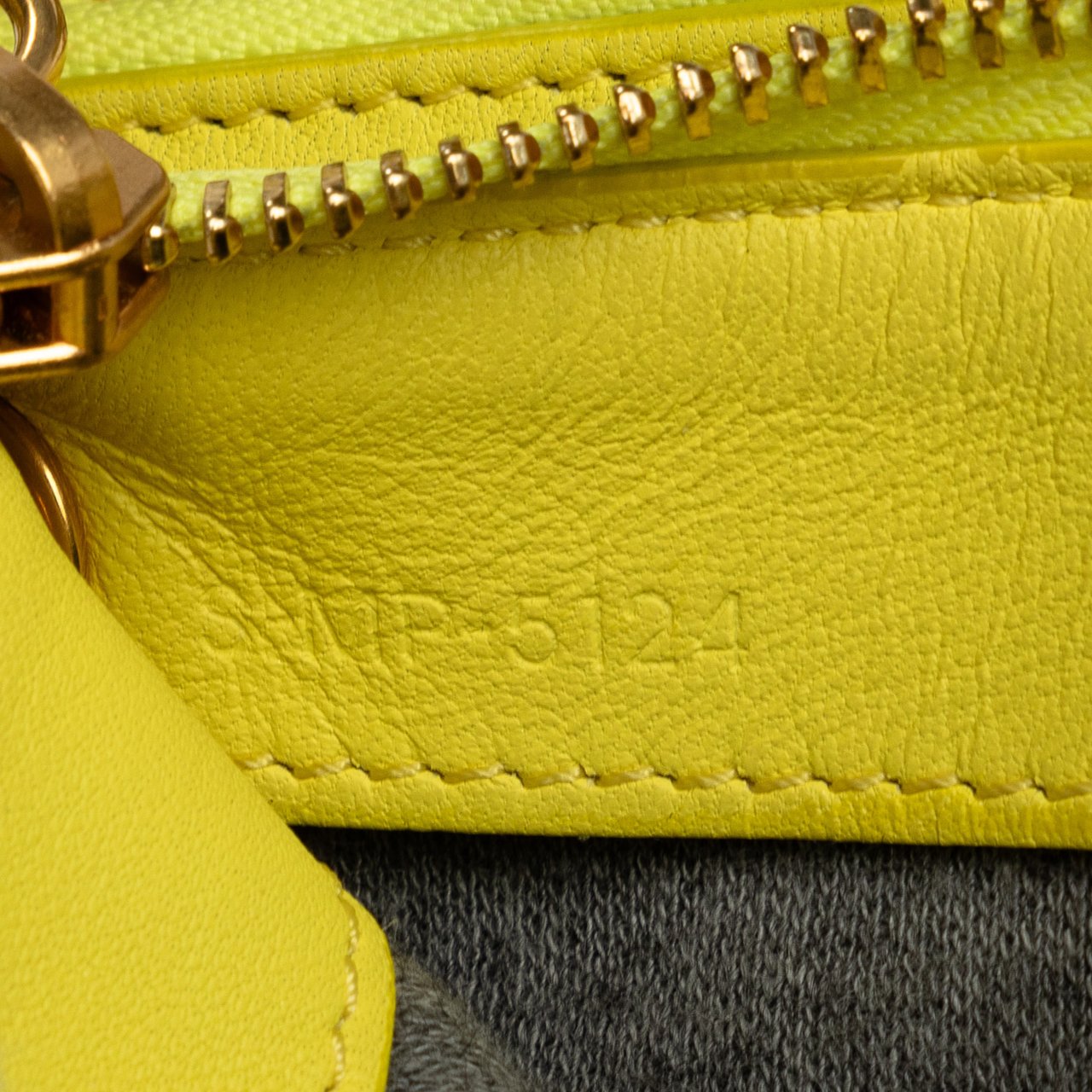 Celine Small Lambskin Trio Crossbody Geel