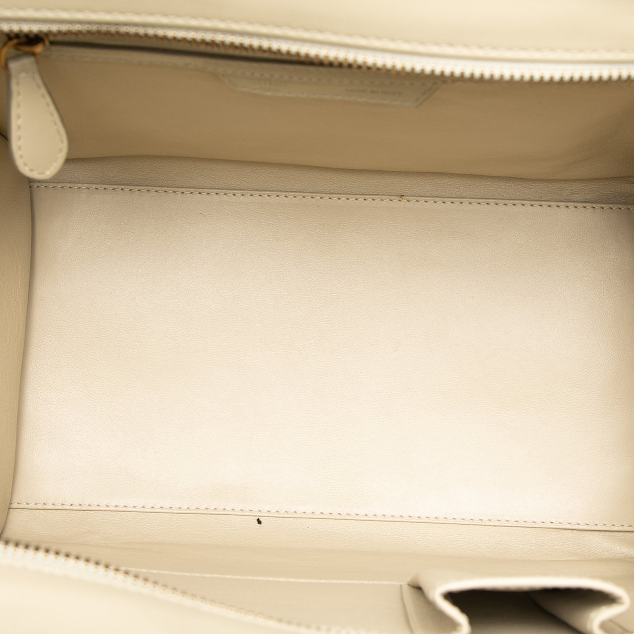 Celine Mini Leather Luggage Tote Bruin