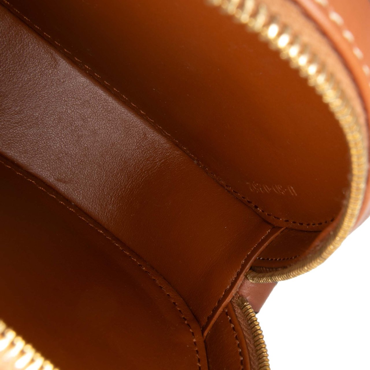 Celine Small Calfskin Cuir Triomphe Oval Crossbody Bruin