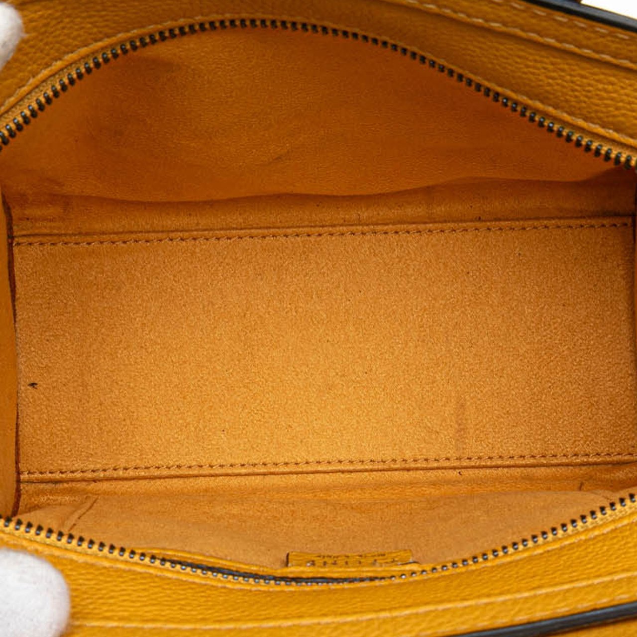 Celine Nano Leather Luggage Tote Geel