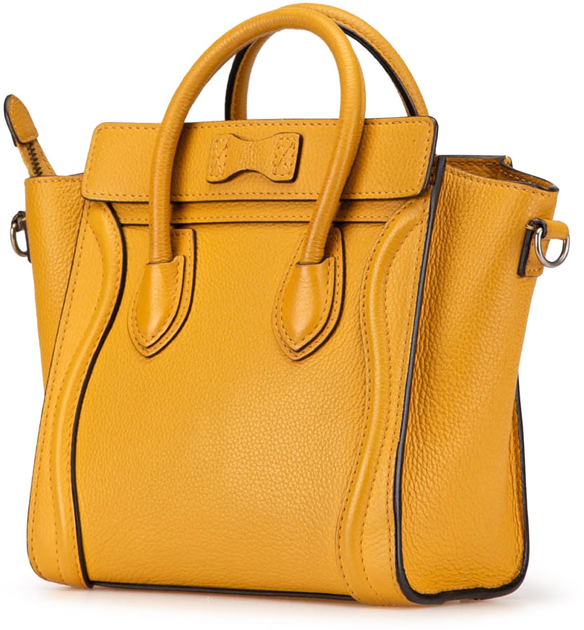 Celine Nano Leather Luggage Tote Geel