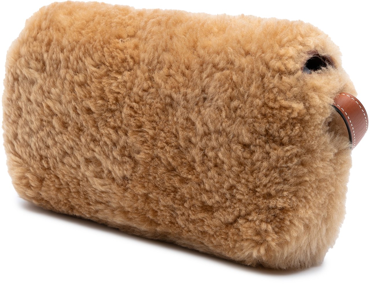 Celine Shearling Triomphe Shoulder Bag Bruin