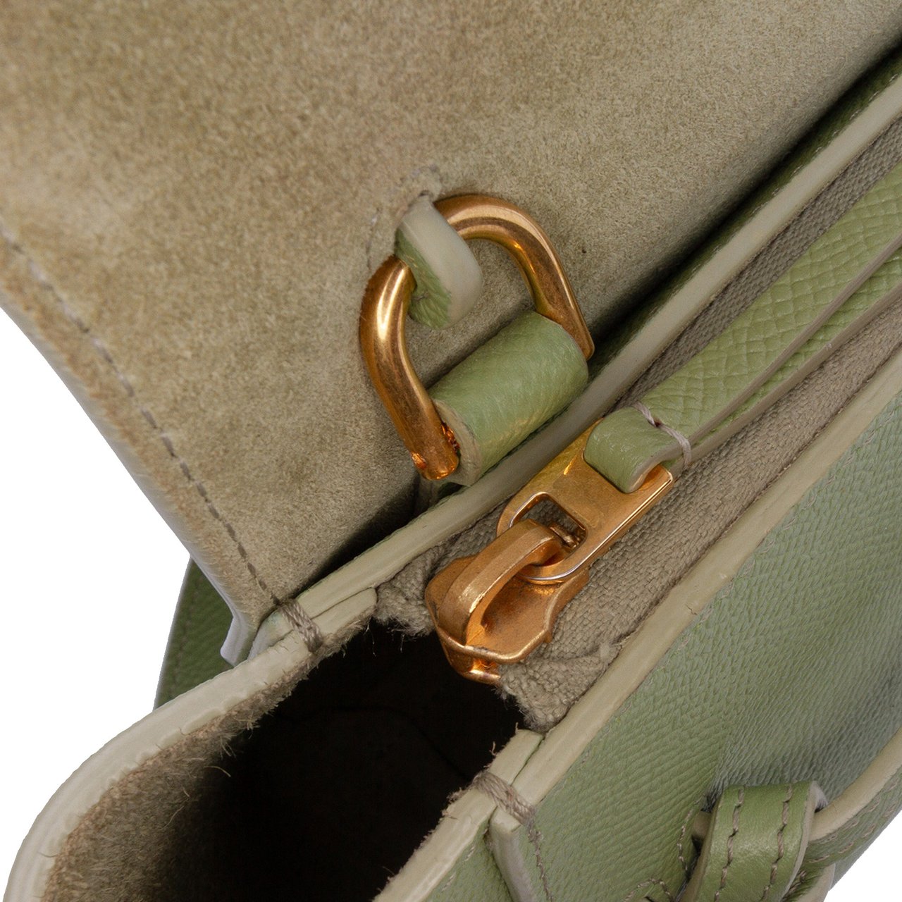 Celine Pico Grained Calfskin Belt Bag Groen