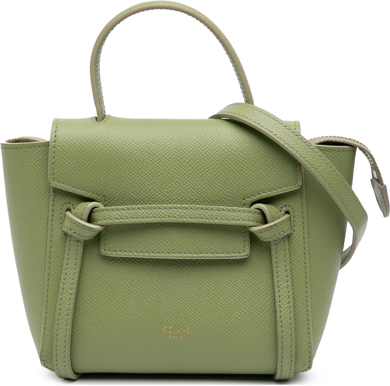 Celine Pico Grained Calfskin Belt Bag Groen