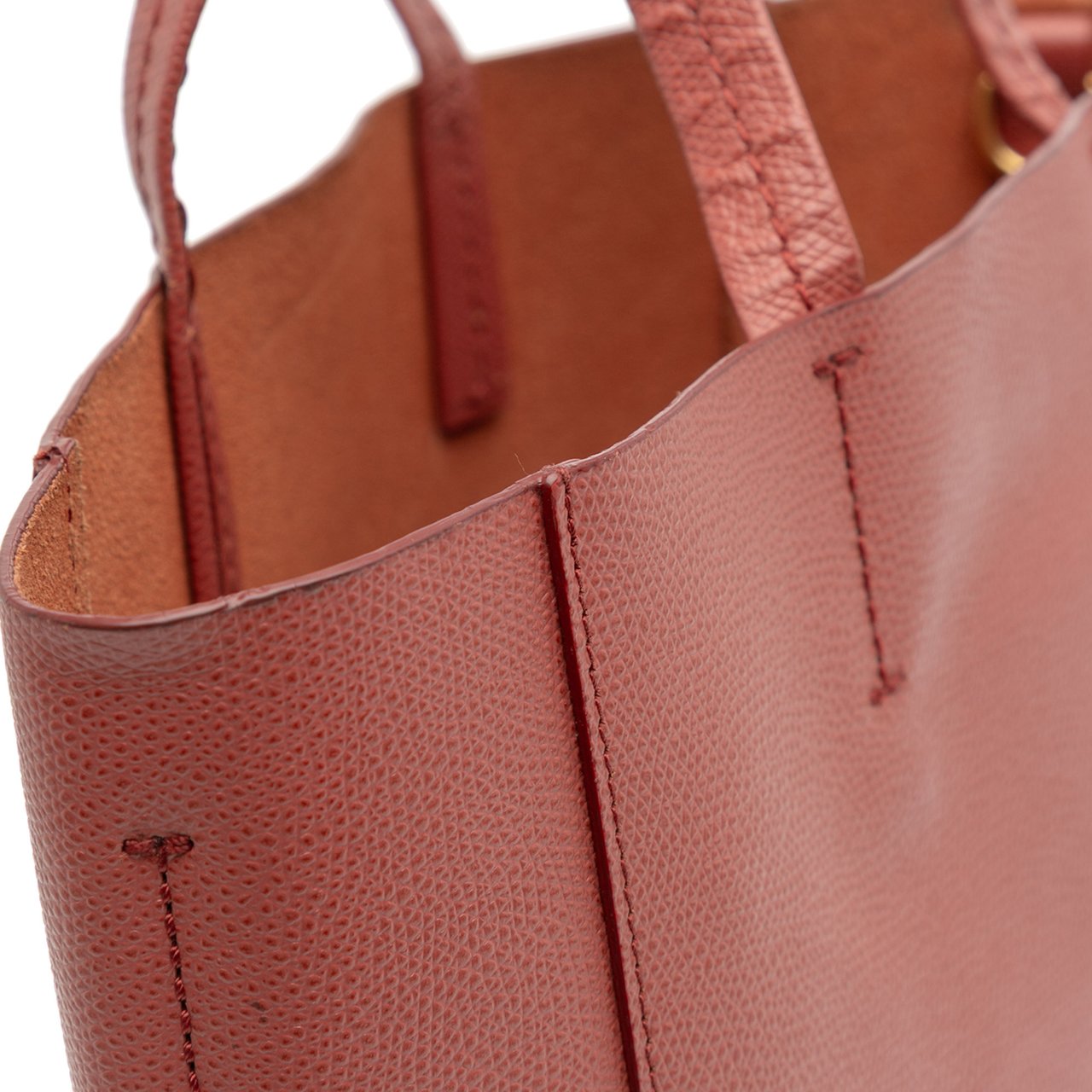 Celine Small Bicolor Leather Vertical Cabas Rood