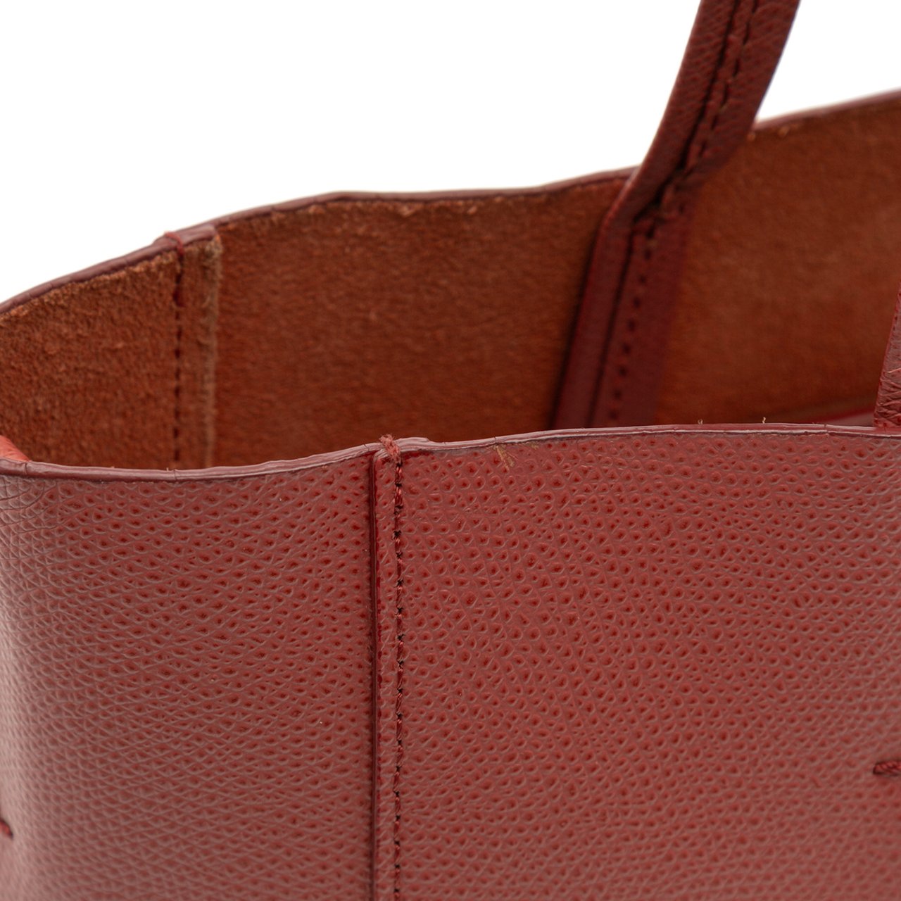 Celine Small Bicolor Leather Vertical Cabas Rood