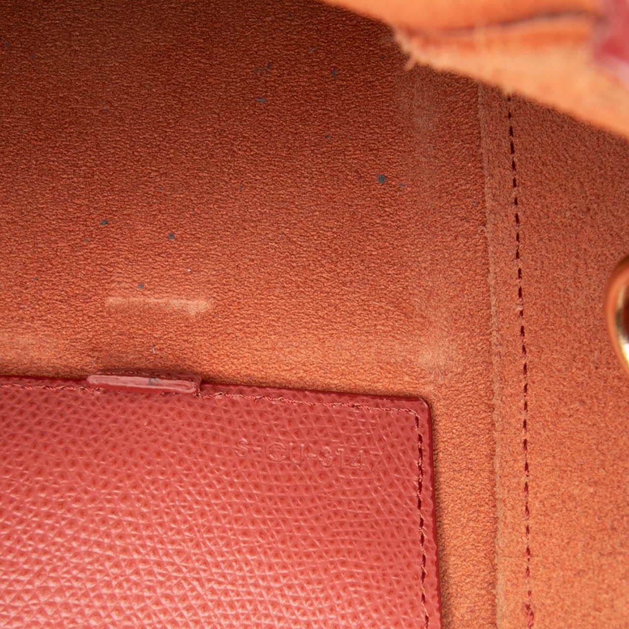 Celine Small Bicolor Leather Vertical Cabas Rood