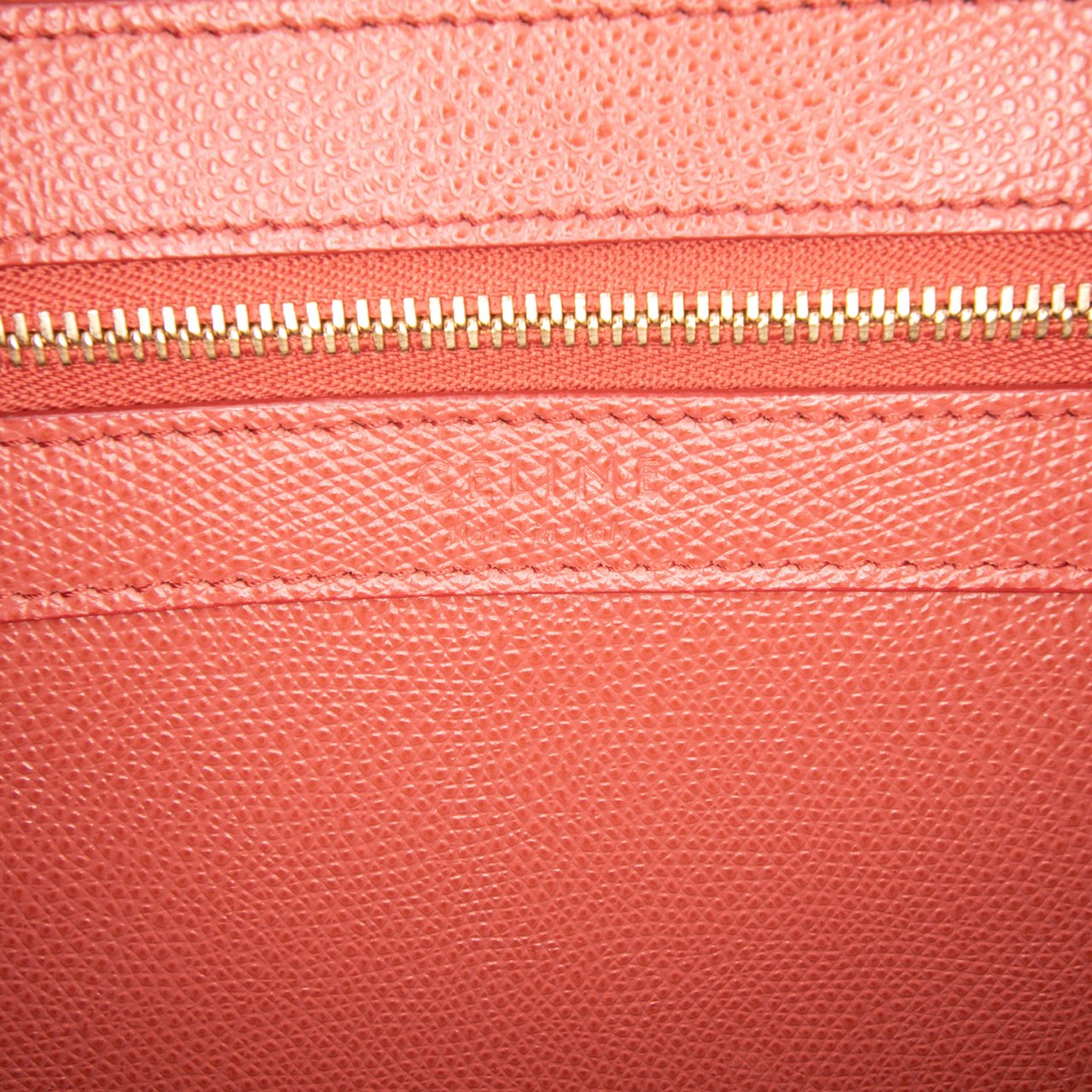 Celine Small Bicolor Leather Vertical Cabas Rood
