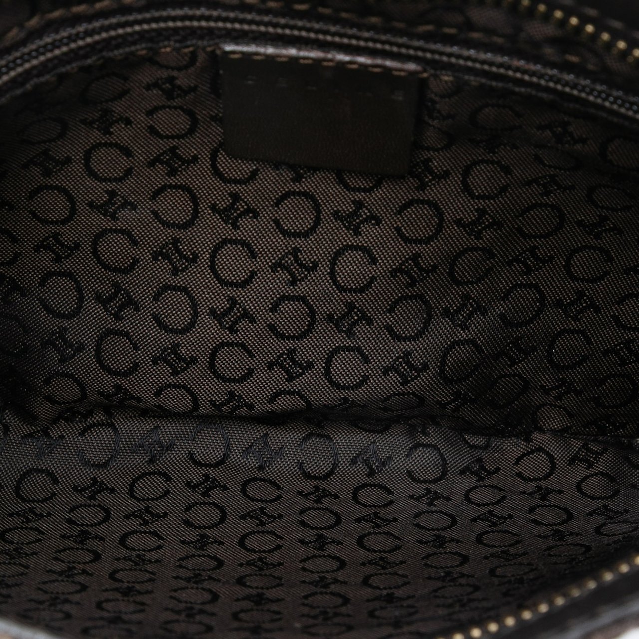 Celine C Macadam Canvas Shoulder Bag Bruin