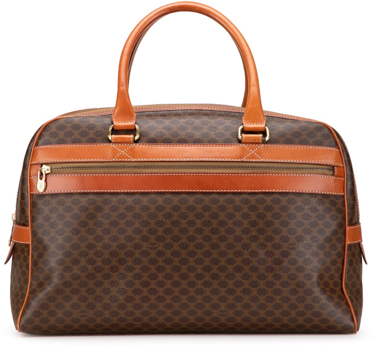 Celine Macadam Coated Canvas Duffle Bag Bruin