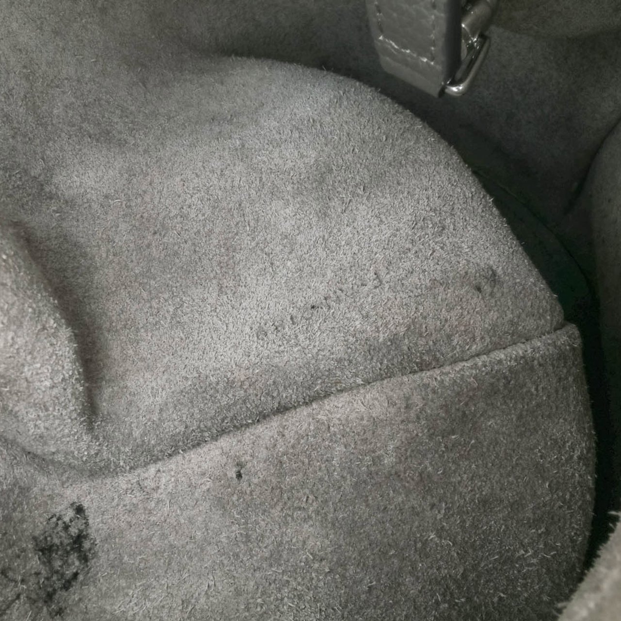 Celine Nano Leather Big Bucket Bag Grijs