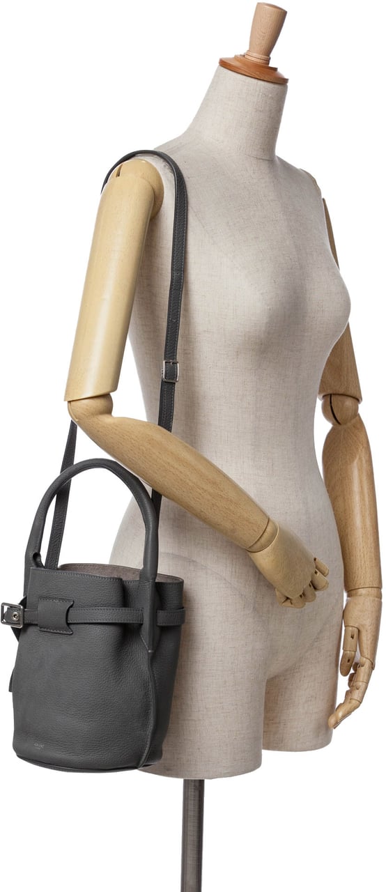 Celine Nano Leather Big Bucket Bag Grijs