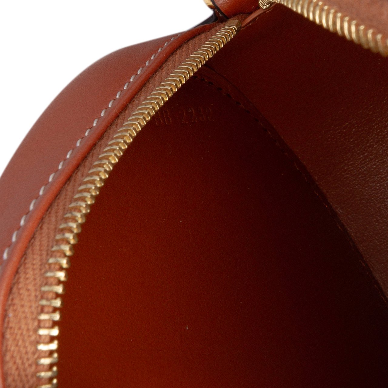 Celine Small Houndstooth Canvas and Calfskin Cuir Triomphe Oval Crossbody Bruin