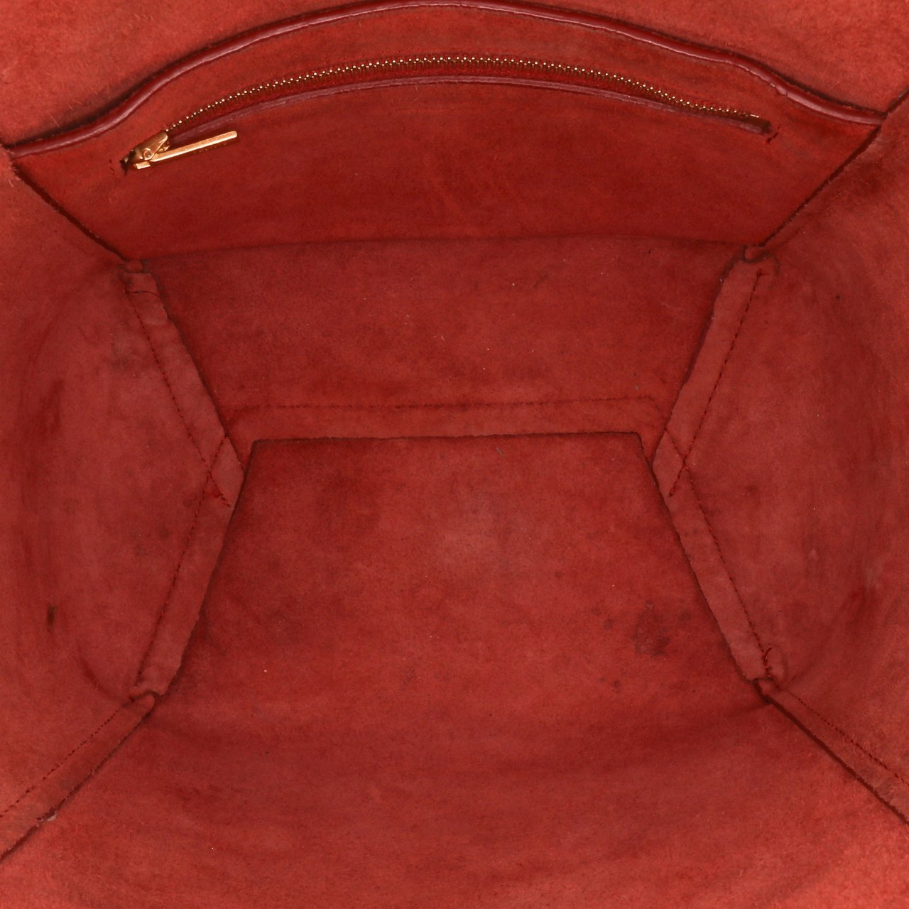 Celine Small Leather Seau Sangle Bucket Bag Rood