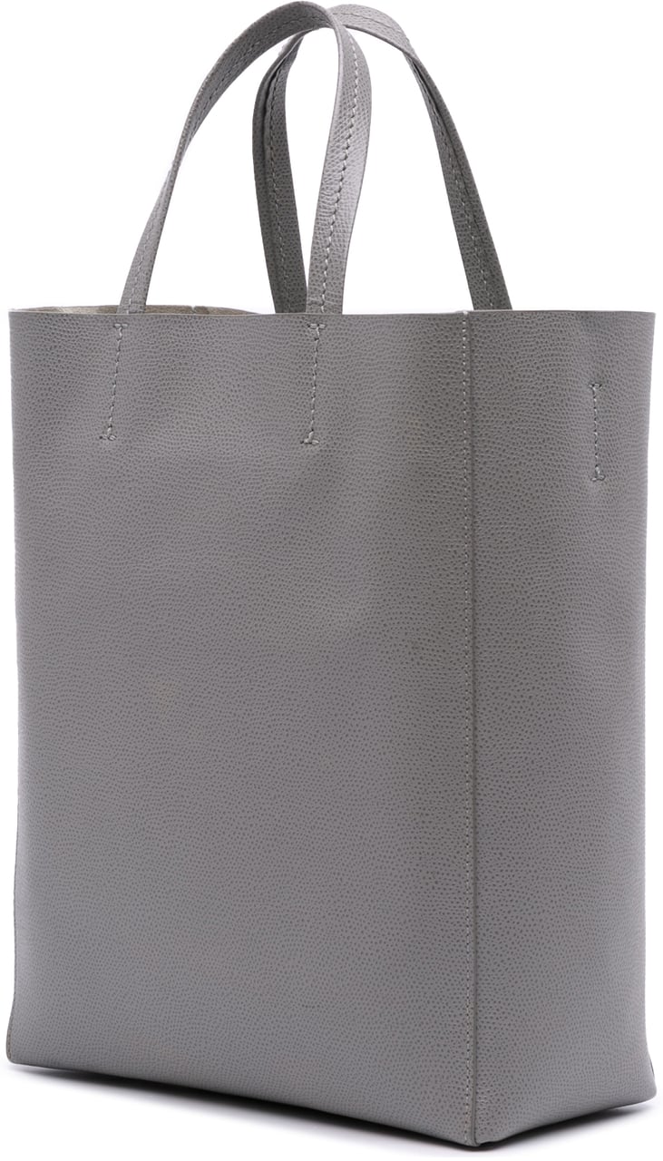 Celine Small Grained Calfskin Vertical Cabas Tote Grijs
