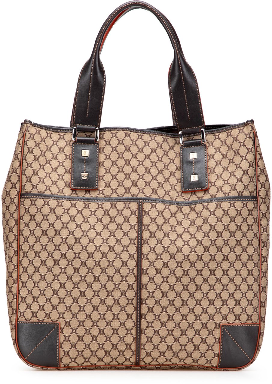 Celine Macadam Canvas Tote Bruin
