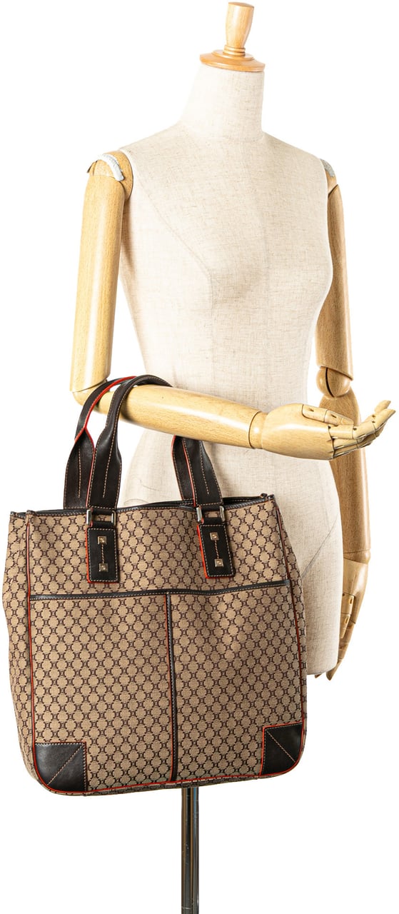 Celine Macadam Canvas Tote Bruin