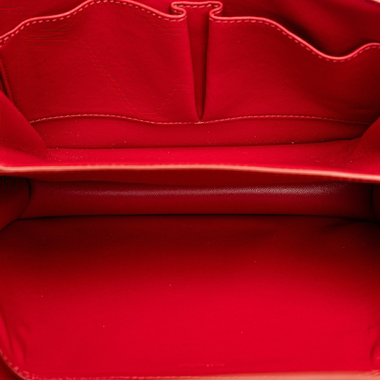 Celine Medium Calfskin Classic Box Rood