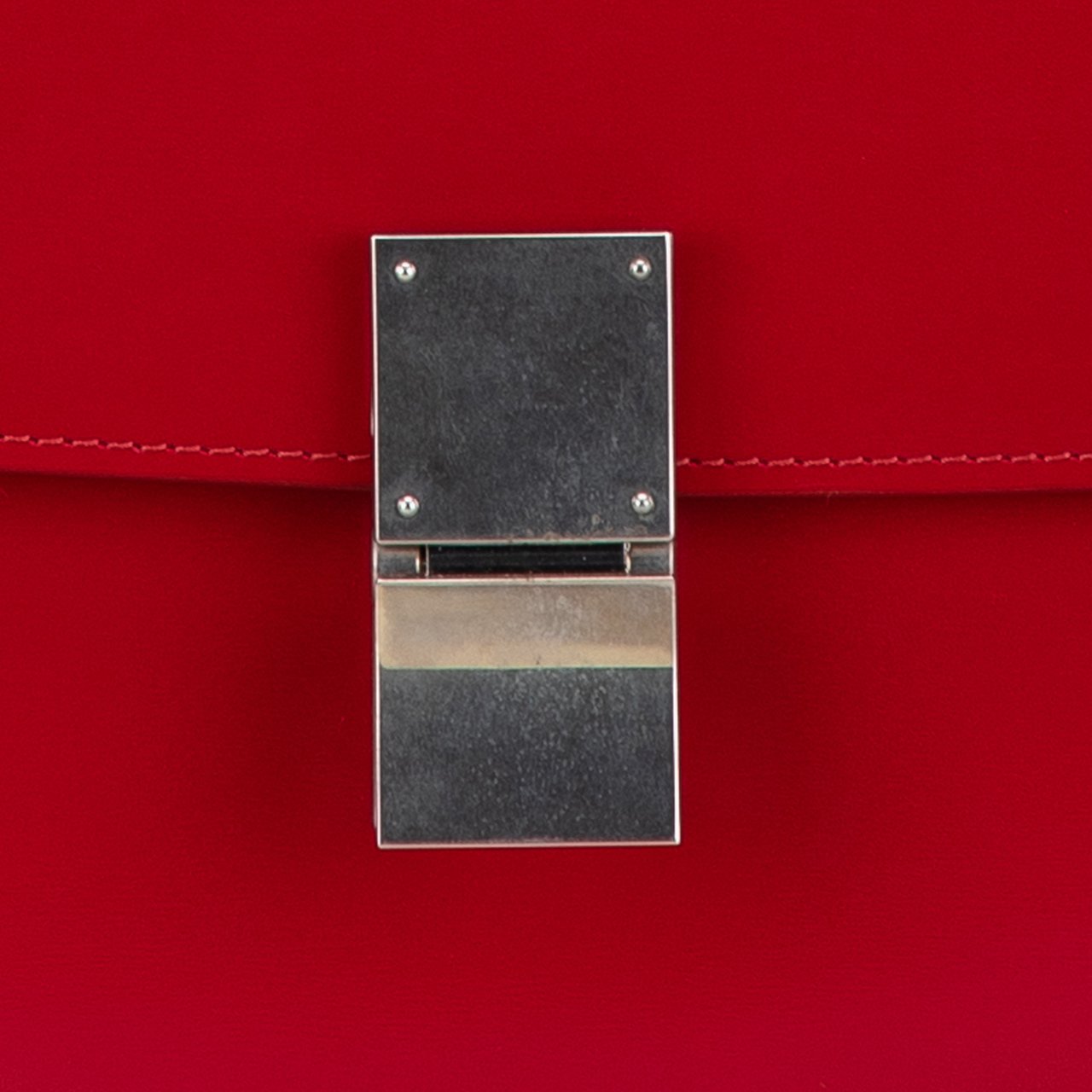 Celine Medium Calfskin Classic Box Rood