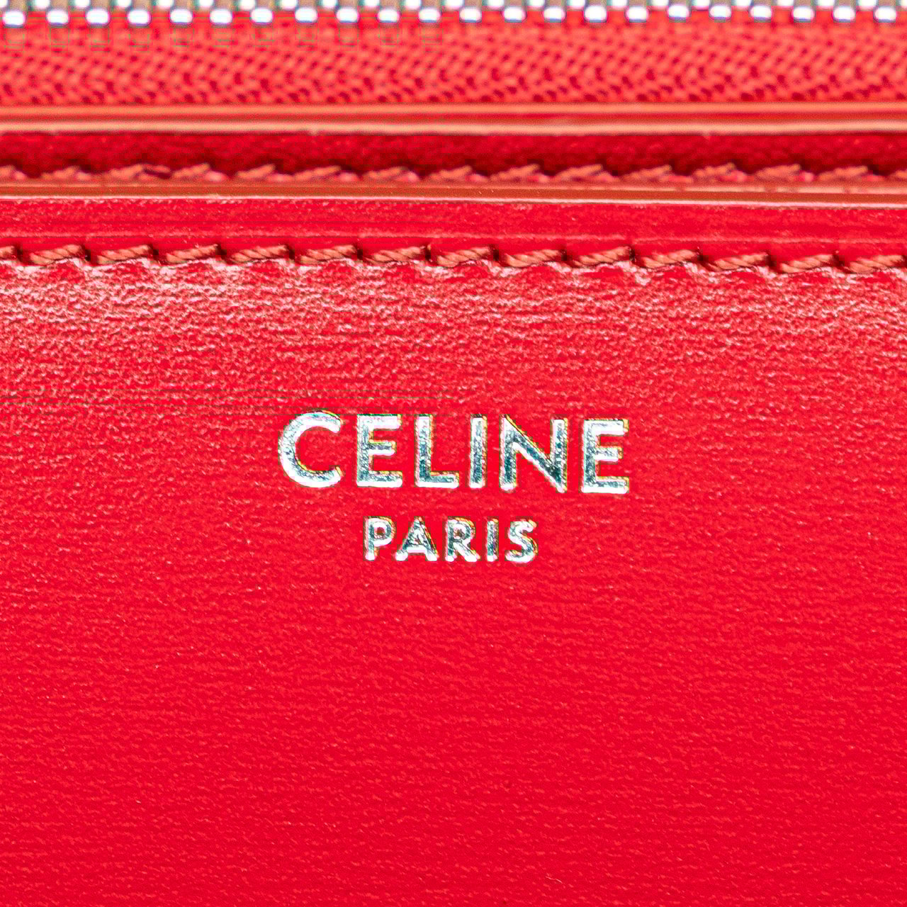 Celine Medium Calfskin Classic Box Rood