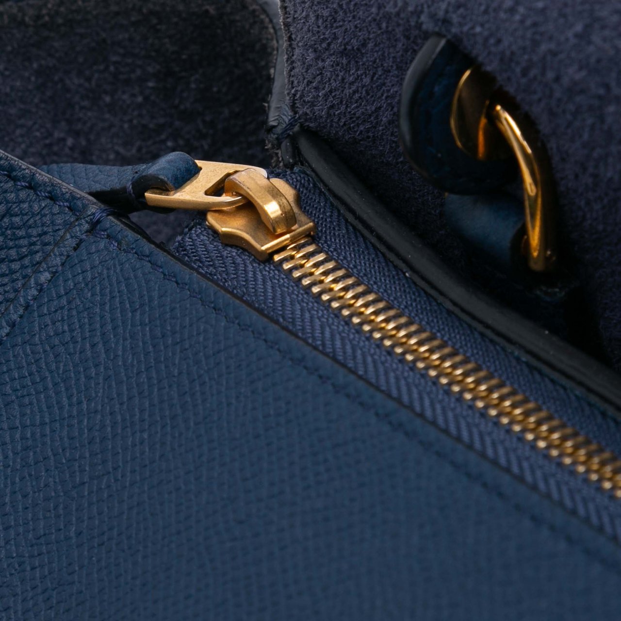 Celine Mini Grained Calfskin Belt Bag Blauw