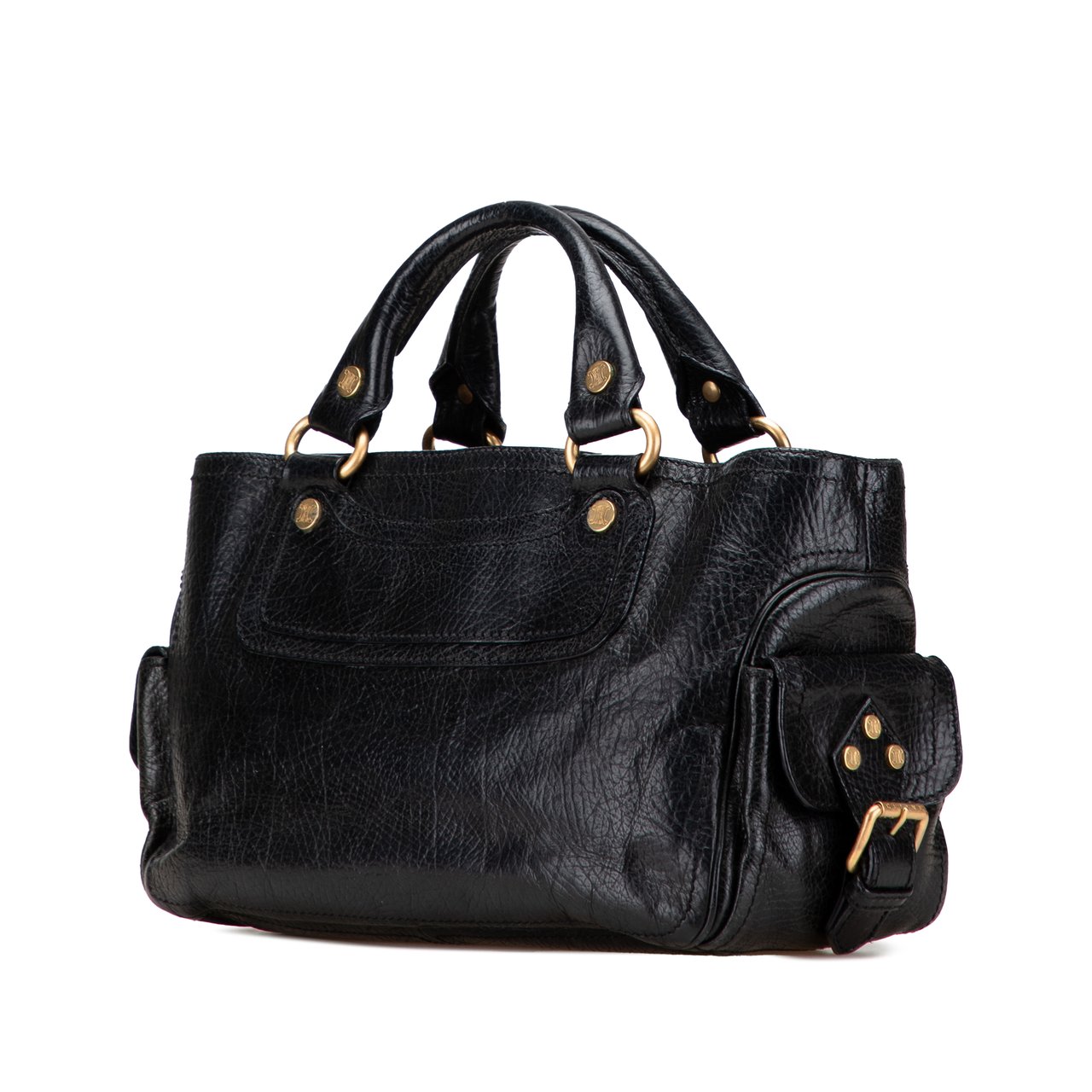 Celine Leather Boogie Handbag Zwart