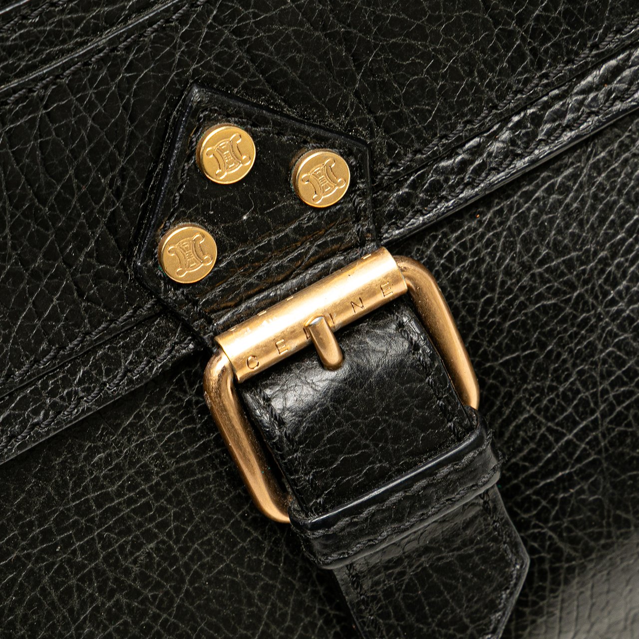 Celine Leather Boogie Handbag Zwart