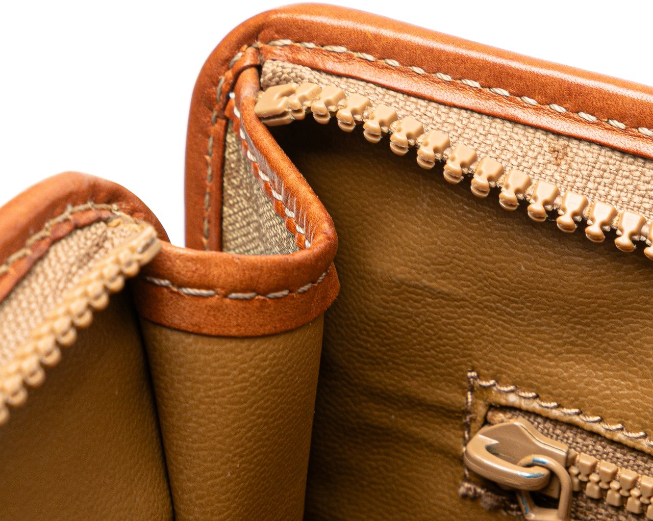 Celine Macadam Coated Canvas Clutch Bruin