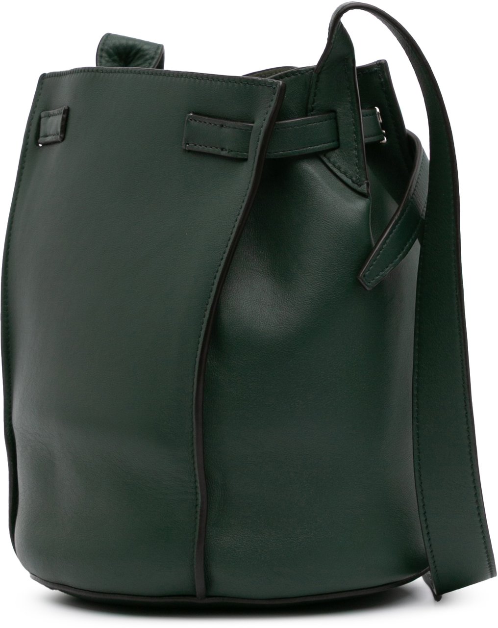 Celine Leather Big Bag Bucket Crossbody Groen