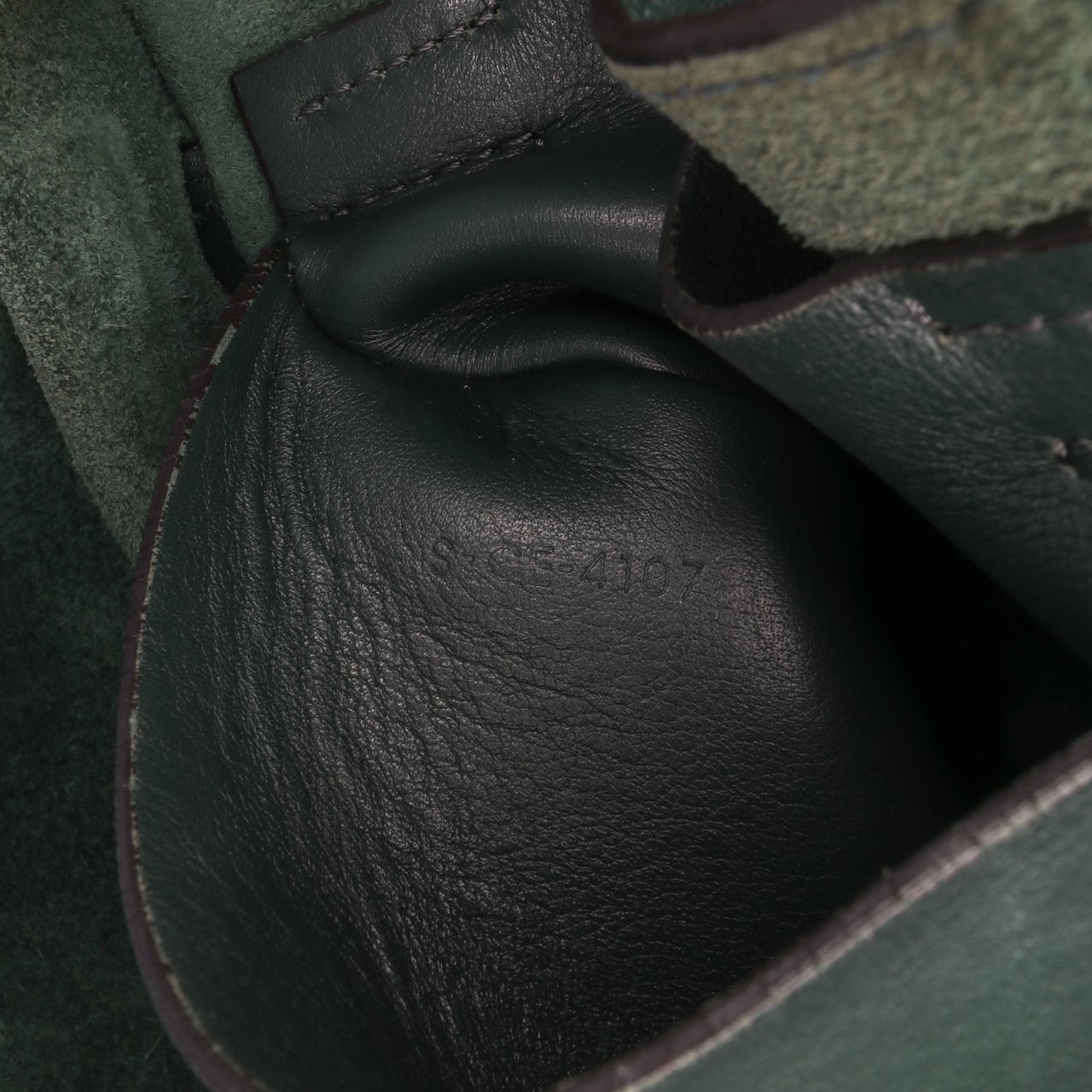 Celine Leather Big Bag Bucket Crossbody Groen