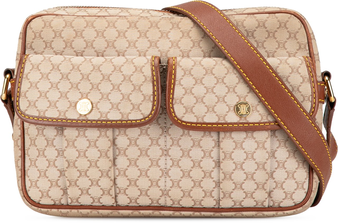 Celine Macadam Canvas Crossbody Bruin