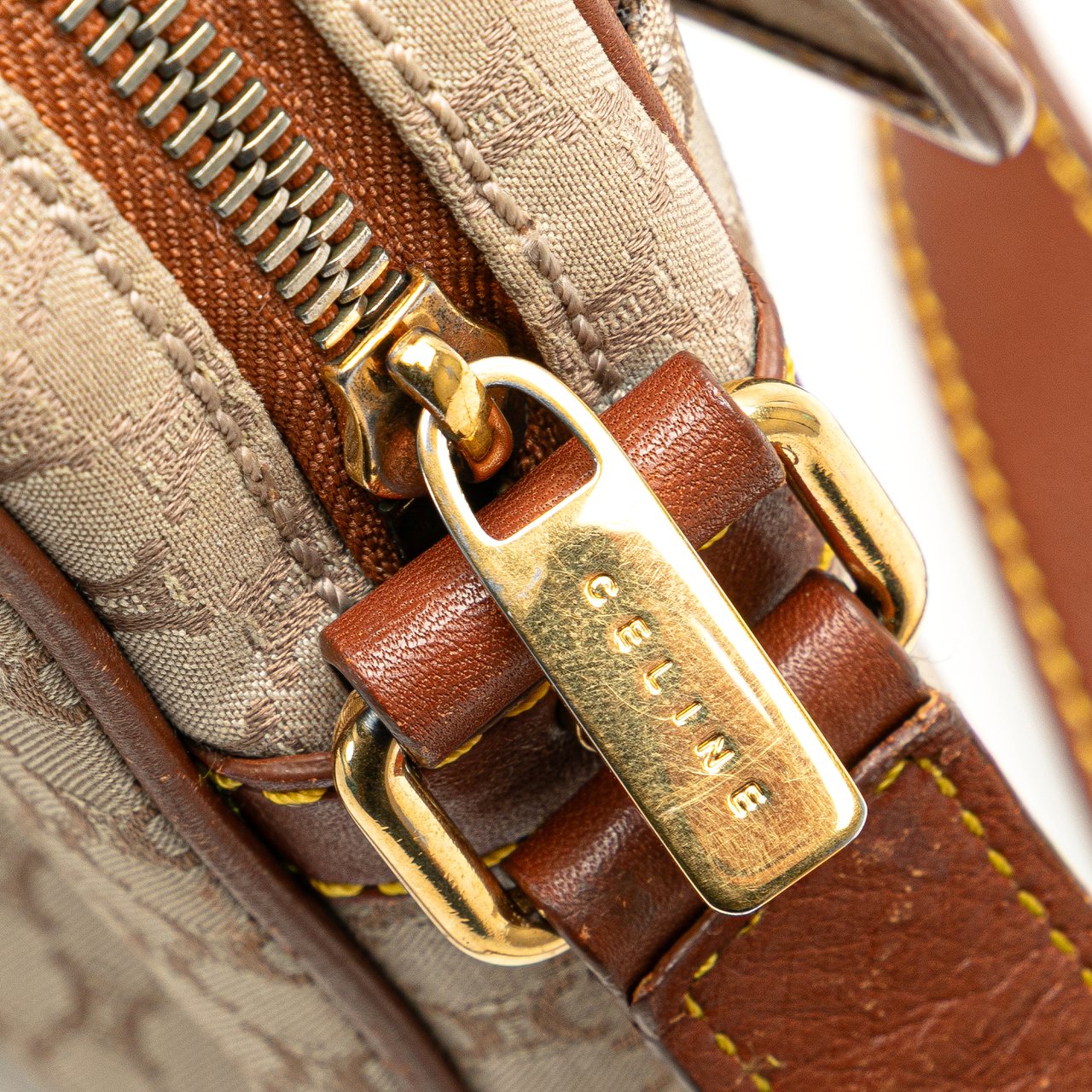 Celine Macadam Canvas Crossbody Bruin